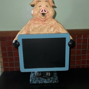 Cute Pig Acrylic Plastic Tabletop Chalkboard Decor